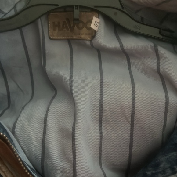 Cute Vintage Havoc Denim/jean leather distressed jacket - Picture 11 of 14